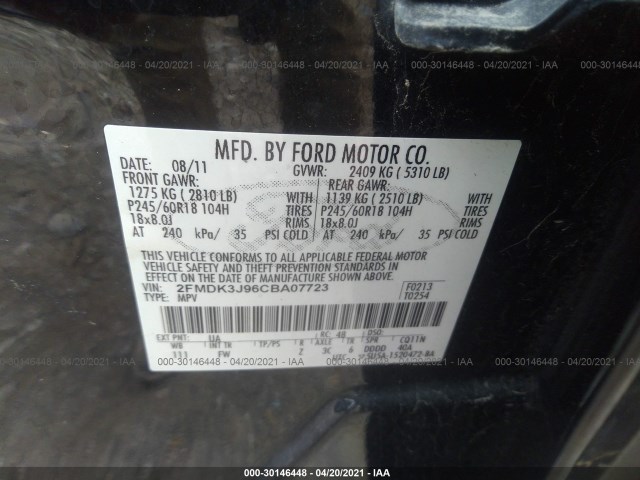 Photo 8 VIN: 2FMDK3J96CBA07723 - FORD EDGE 