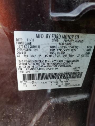 Photo 13 VIN: 2FMDK3J96CBA59160 - FORD EDGE SEL 