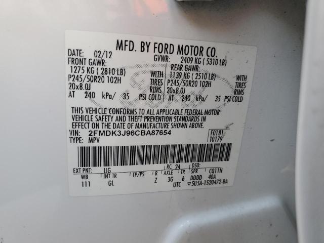 Photo 12 VIN: 2FMDK3J96CBA87654 - FORD EDGE SEL 