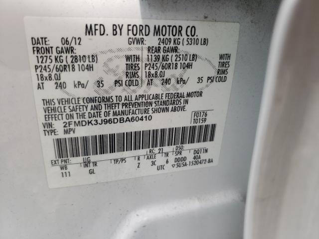 Photo 9 VIN: 2FMDK3J96DBA60410 - FORD EDGE SEL 