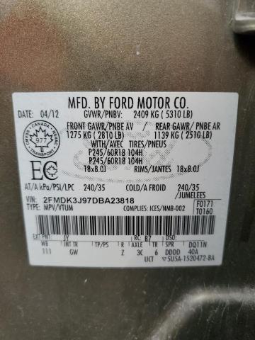 Photo 13 VIN: 2FMDK3J97DBA23818 - FORD EDGE SEL 