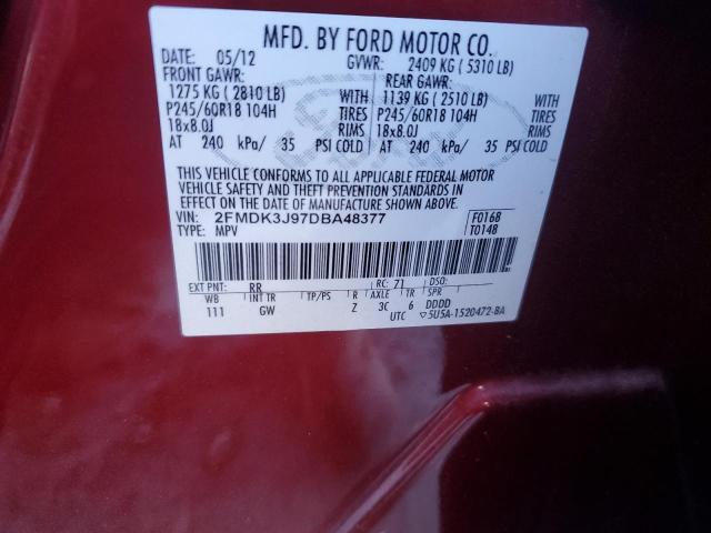 Photo 12 VIN: 2FMDK3J97DBA48377 - FORD EDGE 