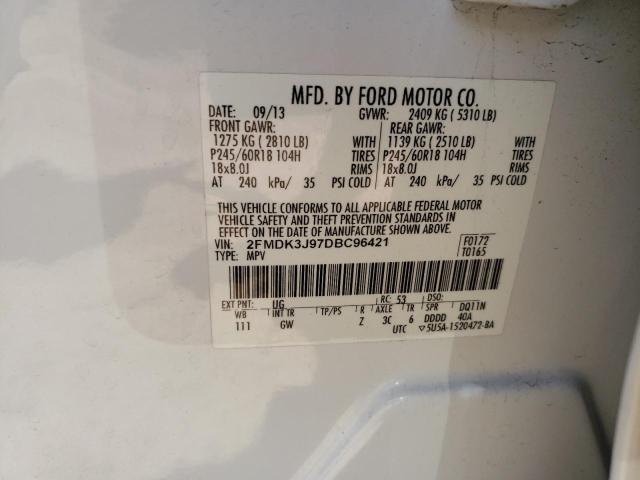 Photo 11 VIN: 2FMDK3J97DBC96421 - FORD EDGE SEL 