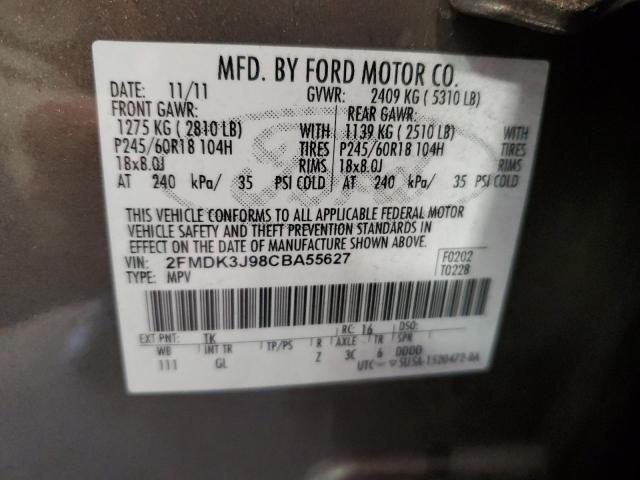 Photo 12 VIN: 2FMDK3J98CBA55627 - FORD EDGE 