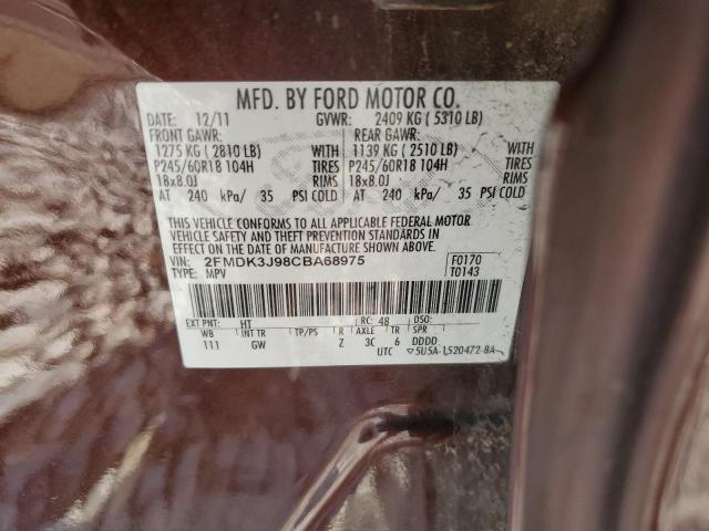 Photo 12 VIN: 2FMDK3J98CBA68975 - FORD EDGE 