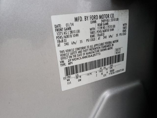 Photo 13 VIN: 2FMDK3J98EBA25773 - FORD EDGE 