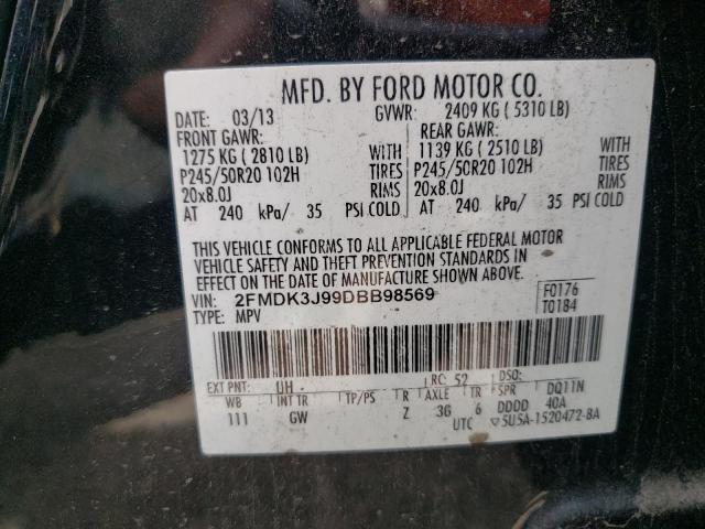 Photo 9 VIN: 2FMDK3J99DBB98569 - FORD EDGE SEL 