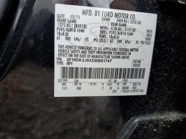 Photo 12 VIN: 2FMDK3J9XDBB81747 - FORD EDGE SEL 