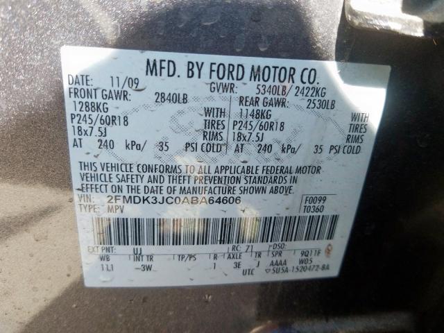 Photo 9 VIN: 2FMDK3JC0ABA64606 - FORD EDGE 