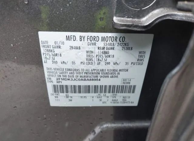 Photo 8 VIN: 2FMDK3JC0ABA88954 - FORD EDGE 