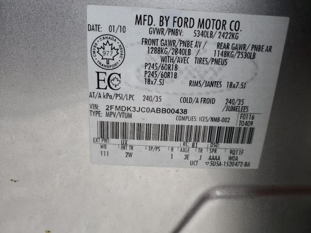 Photo 12 VIN: 2FMDK3JC0ABB00438 - FORD EDGE 