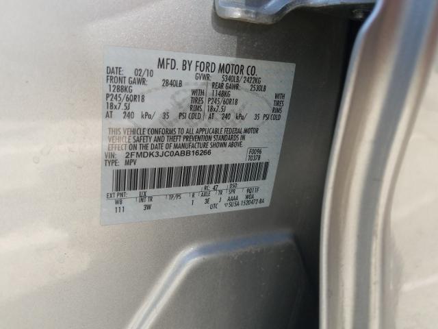 Photo 9 VIN: 2FMDK3JC0ABB16266 - FORD EDGE SEL 