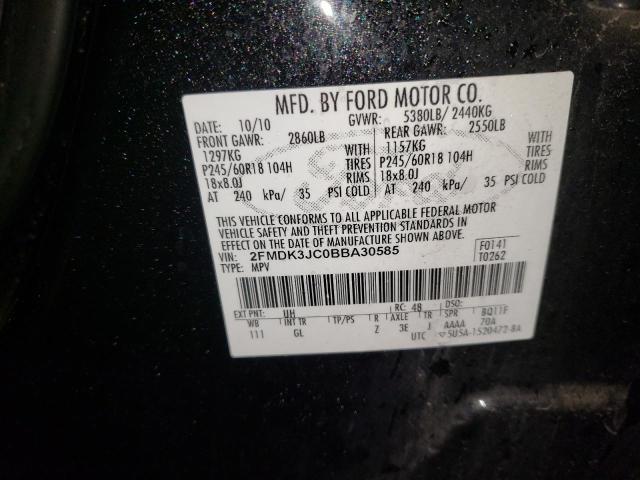 Photo 9 VIN: 2FMDK3JC0BBA30585 - FORD EDGE SEL 