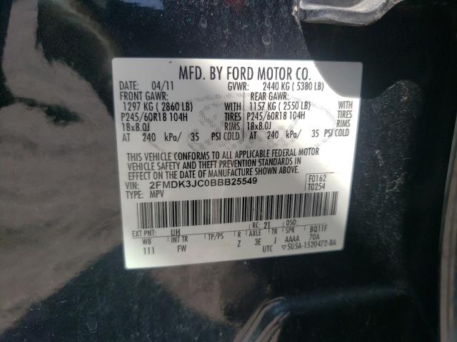 Photo 9 VIN: 2FMDK3JC0BBB25549 - FORD EDGE SEL 