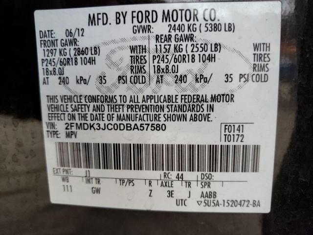 Photo 12 VIN: 2FMDK3JC0DBA57580 - FORD EDGE SEL 