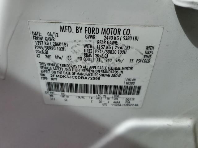 Photo 11 VIN: 2FMDK3JC0DBA72595 - FORD EDGE SEL 