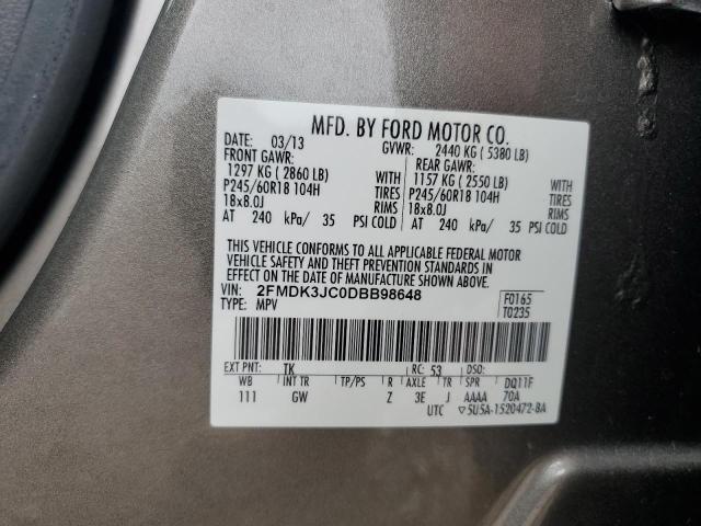 Photo 12 VIN: 2FMDK3JC0DBB98648 - FORD EDGE SEL 