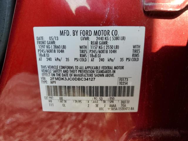 Photo 12 VIN: 2FMDK3JC0DBC34127 - FORD EDGE SEL 