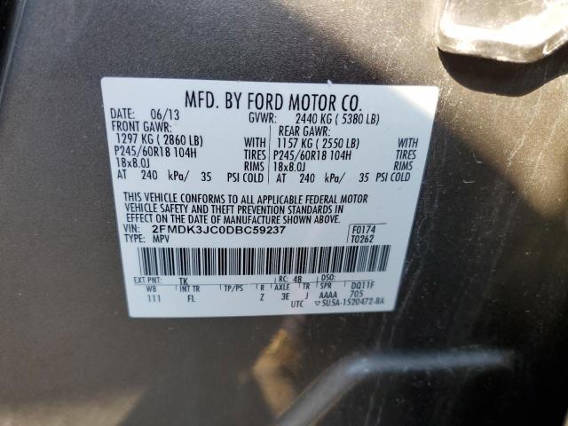 Photo 12 VIN: 2FMDK3JC0DBC59237 - FORD EDGE SEL 