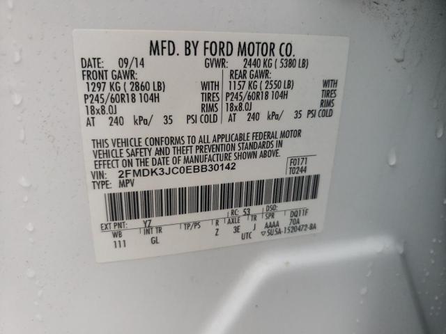 Photo 13 VIN: 2FMDK3JC0EBB30142 - FORD EDGE SEL 