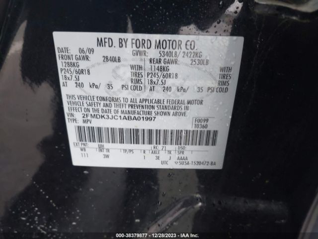 Photo 8 VIN: 2FMDK3JC1ABA01997 - FORD EDGE 