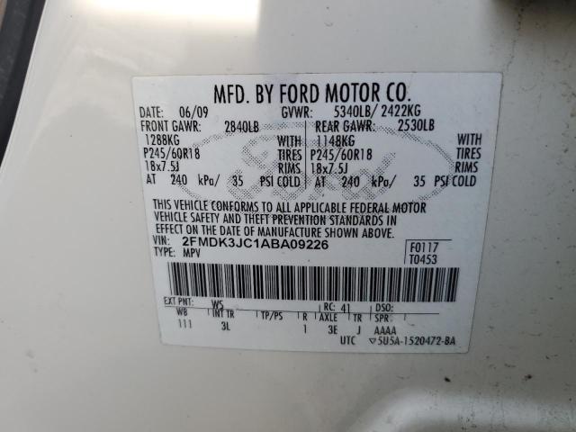 Photo 9 VIN: 2FMDK3JC1ABA09226 - FORD EDGE SEL 