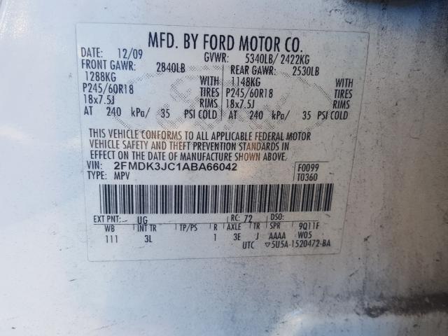 Photo 9 VIN: 2FMDK3JC1ABA66042 - FORD EDGE SEL 