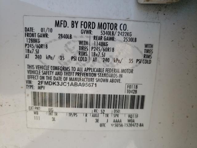 Photo 9 VIN: 2FMDK3JC1ABA95671 - FORD EDGE SEL 