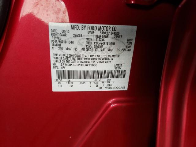 Photo 9 VIN: 2FMDK3JC1BBA11608 - FORD EDGE SEL 