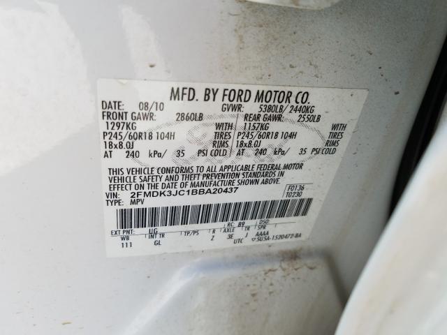 Photo 9 VIN: 2FMDK3JC1BBA20437 - FORD EDGE SEL 