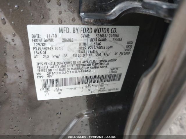 Photo 8 VIN: 2FMDK3JC1BBA49453 - FORD EDGE 