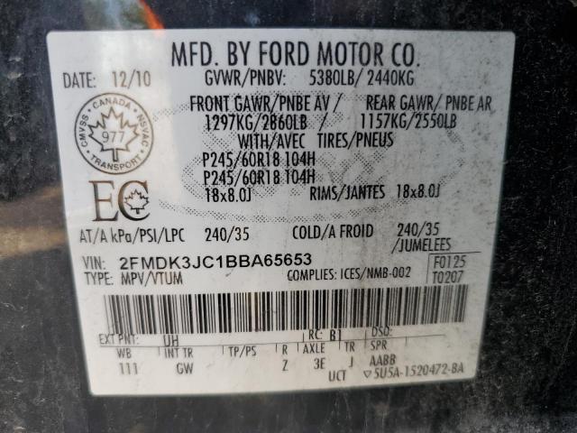 Photo 12 VIN: 2FMDK3JC1BBA65653 - FORD EDGE SEL 