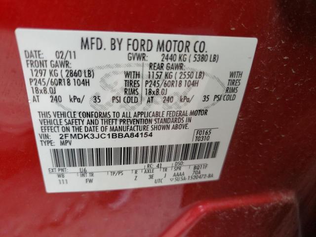 Photo 12 VIN: 2FMDK3JC1BBA84154 - FORD EDGE SEL 