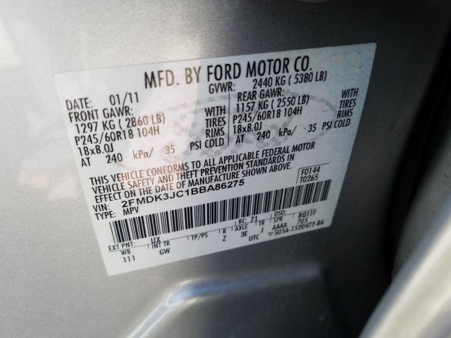 Photo 9 VIN: 2FMDK3JC1BBA86275 - FORD EDGE SEL 