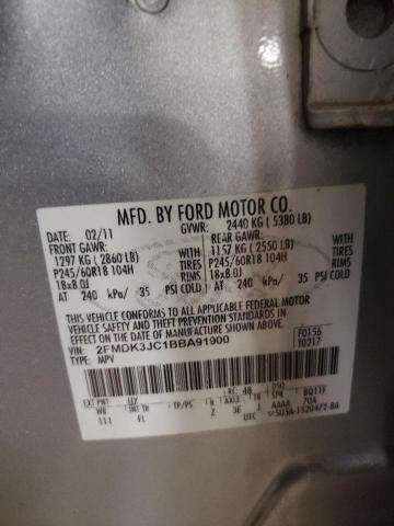 Photo 9 VIN: 2FMDK3JC1BBA91900 - FORD EDGE SEL 