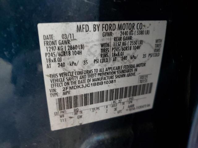 Photo 12 VIN: 2FMDK3JC1BBB10381 - FORD EDGE SEL 