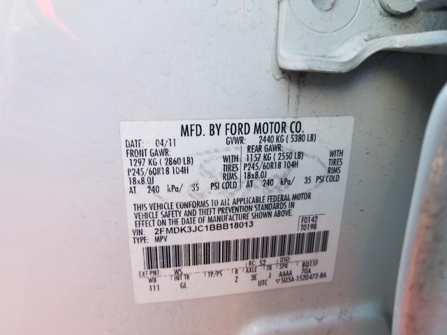 Photo 9 VIN: 2FMDK3JC1BBB18013 - FORD EDGE SEL 