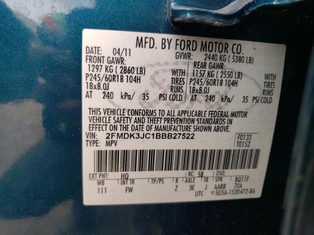 Photo 11 VIN: 2FMDK3JC1BBB27522 - FORD EDGE 