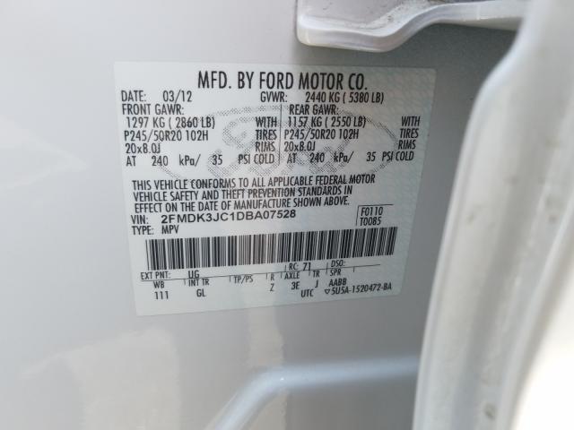 Photo 9 VIN: 2FMDK3JC1DBA07528 - FORD EDGE SEL 