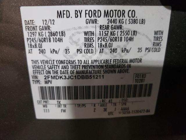 Photo 12 VIN: 2FMDK3JC1DBB51211 - FORD EDGE 