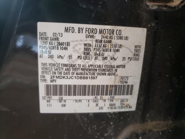 Photo 9 VIN: 2FMDK3JC1DBB81597 - FORD EDGE SEL 