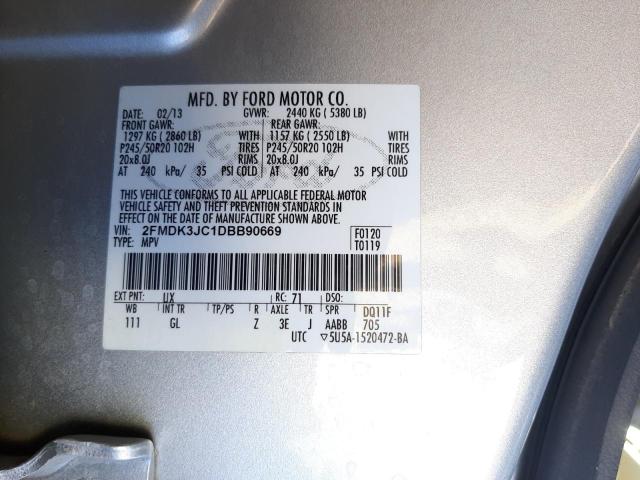 Photo 9 VIN: 2FMDK3JC1DBB90669 - FORD EDGE SEL 