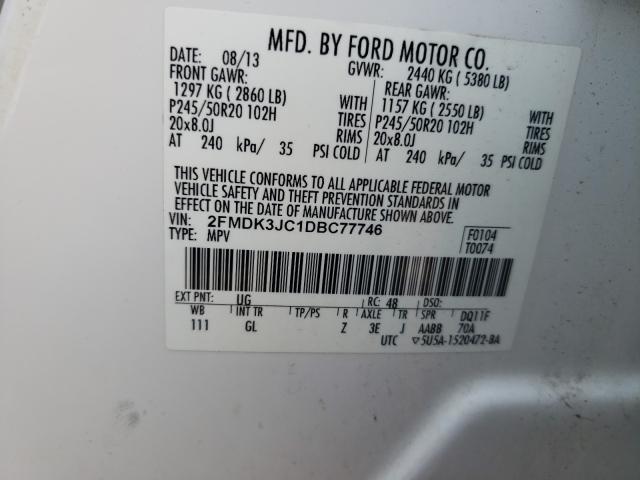 Photo 9 VIN: 2FMDK3JC1DBC77746 - FORD EDGE SEL 