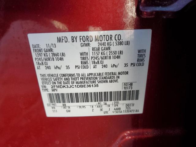 Photo 12 VIN: 2FMDK3JC1DBE36135 - FORD EDGE 