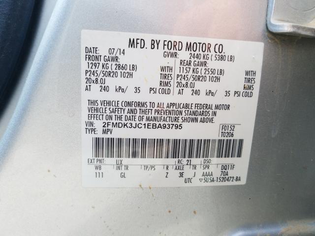 Photo 9 VIN: 2FMDK3JC1EBA93795 - FORD EDGE SEL 