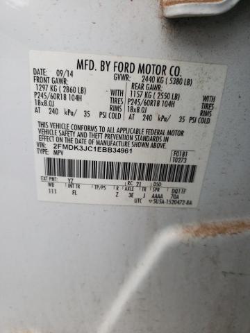 Photo 11 VIN: 2FMDK3JC1EBB34961 - FORD EDGE 