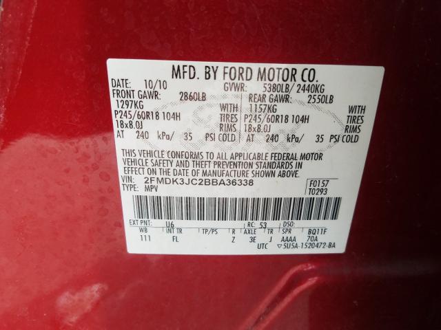 Photo 9 VIN: 2FMDK3JC2BBA36338 - FORD EDGE SEL 