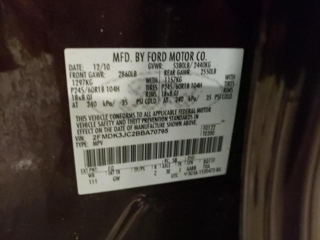 Photo 12 VIN: 2FMDK3JC2BBA70795 - FORD EDGE SEL 