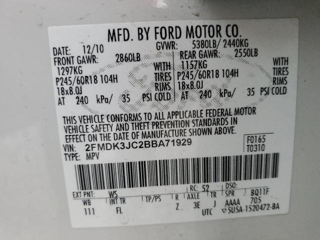 Photo 13 VIN: 2FMDK3JC2BBA71929 - FORD EDGE SEL 