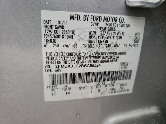 Photo 9 VIN: 2FMDK3JC2BBA85524 - FORD EDGE SEL 